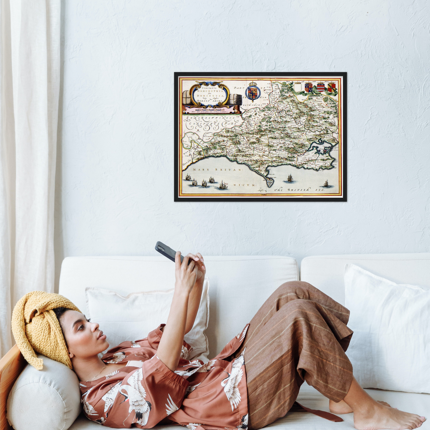 Historische Landkarte Dorset um 1646