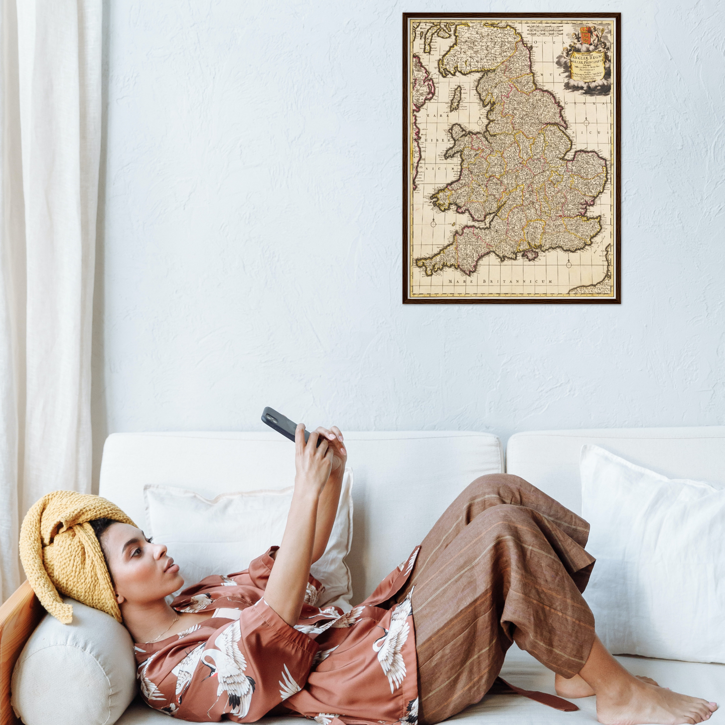 Historische Landkarte England um 1698