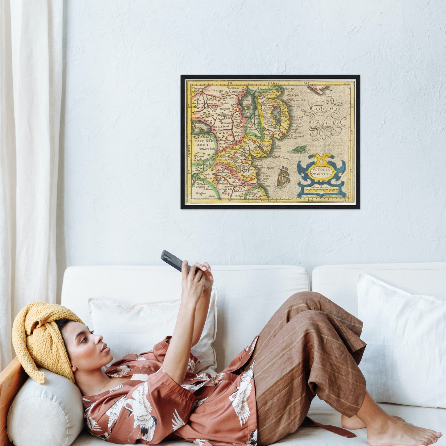 Historische Landkarte Dublin um 1609