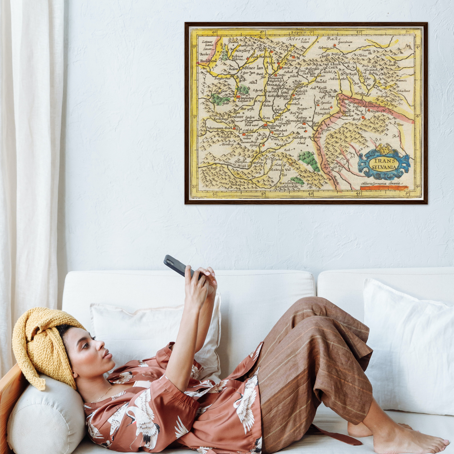 Historische Landkarte Transilvanien um 1609