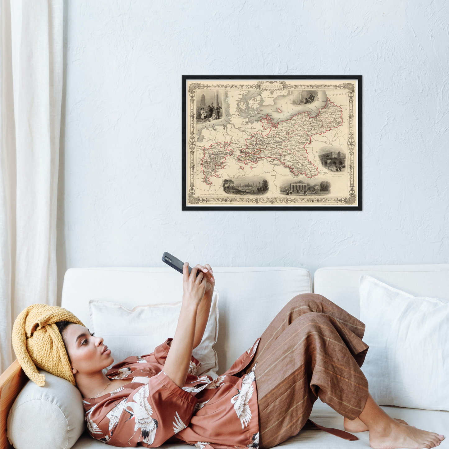 Historische Landkarte Preußen um 1850