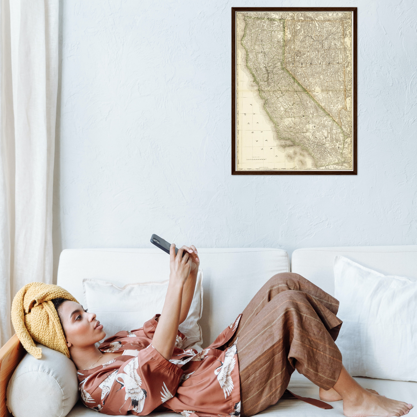 Historische Landkarte Kalifornien & Nevada um 1882