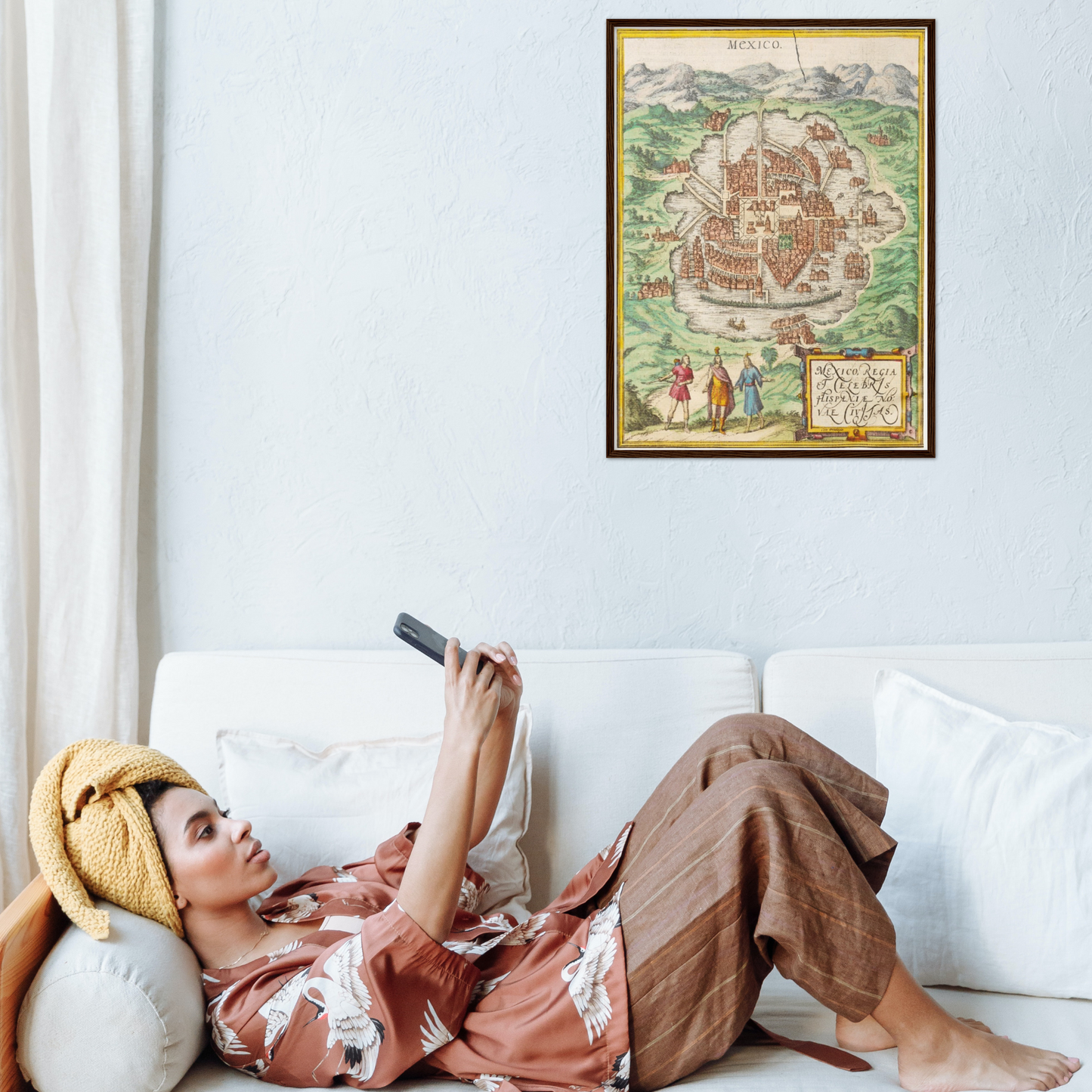 Historischer Stadtplan Mexiko-Stadt um 1570