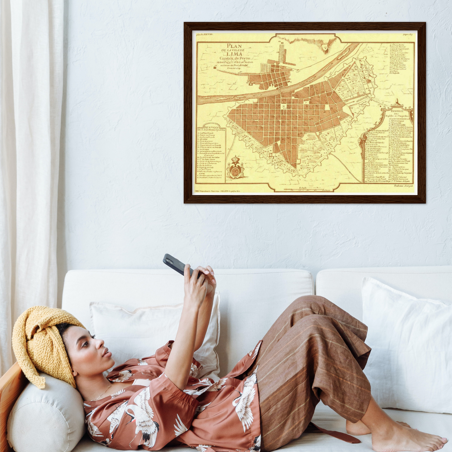 Historischer Stadtplan Lima um 1717