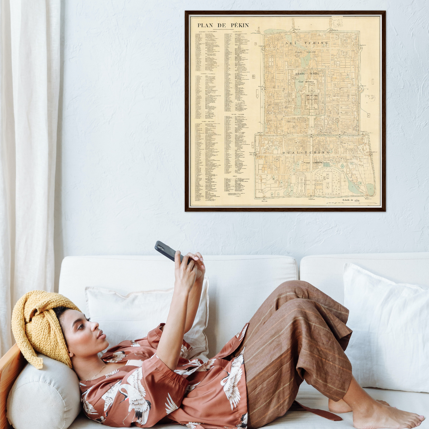 Historischer Stadtplan Peking um 1900