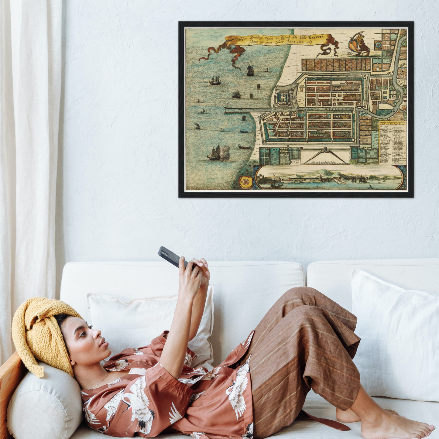 Historischer Stadtplan Jakarta um 1669