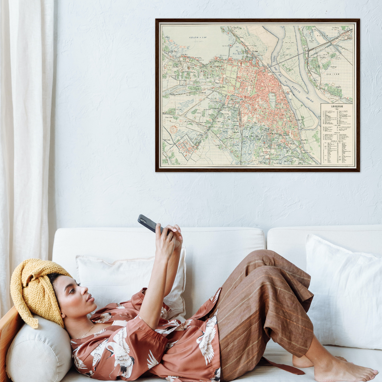 Historischer Stadtplan Hanoi um 1911