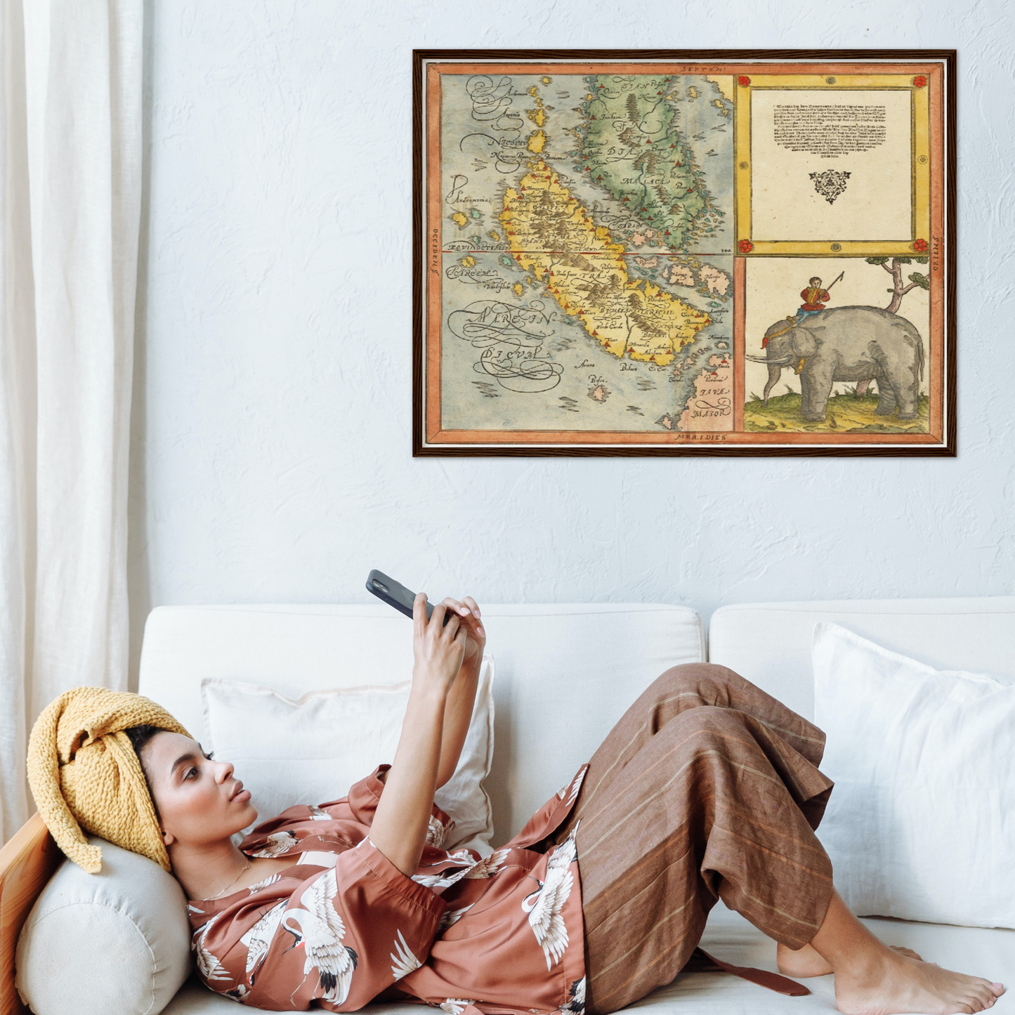 Historische Landkarte Singapur um 1580