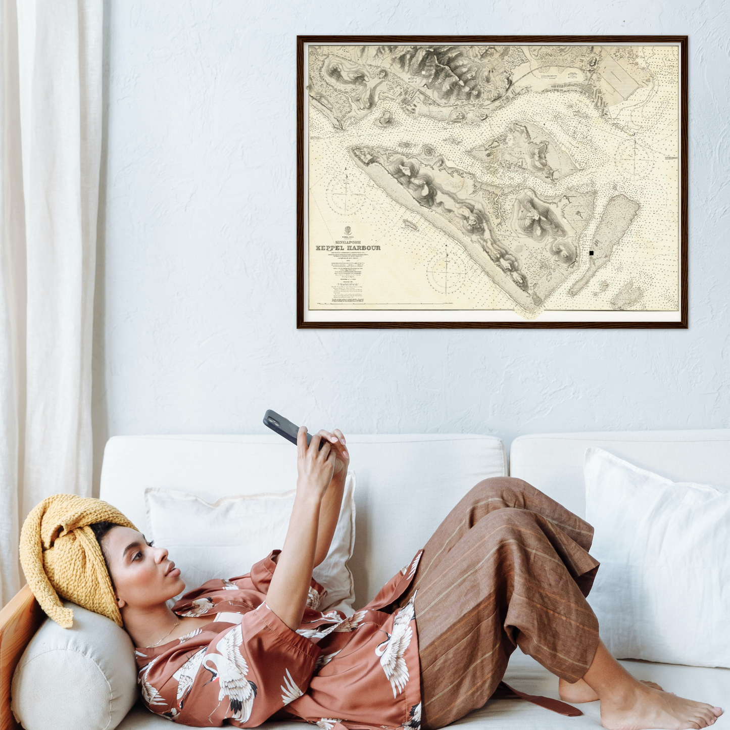 Historischer Stadtplan Singapur um 1893