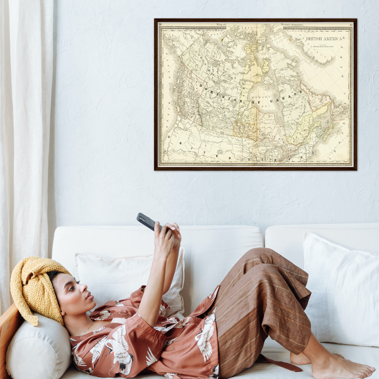 Historische Landkarte Kanada um 1882