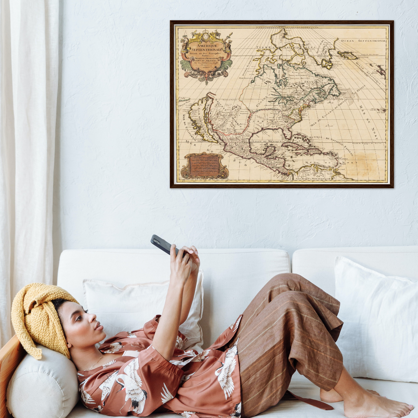 Historische Landkarte Nordamerika um 1694