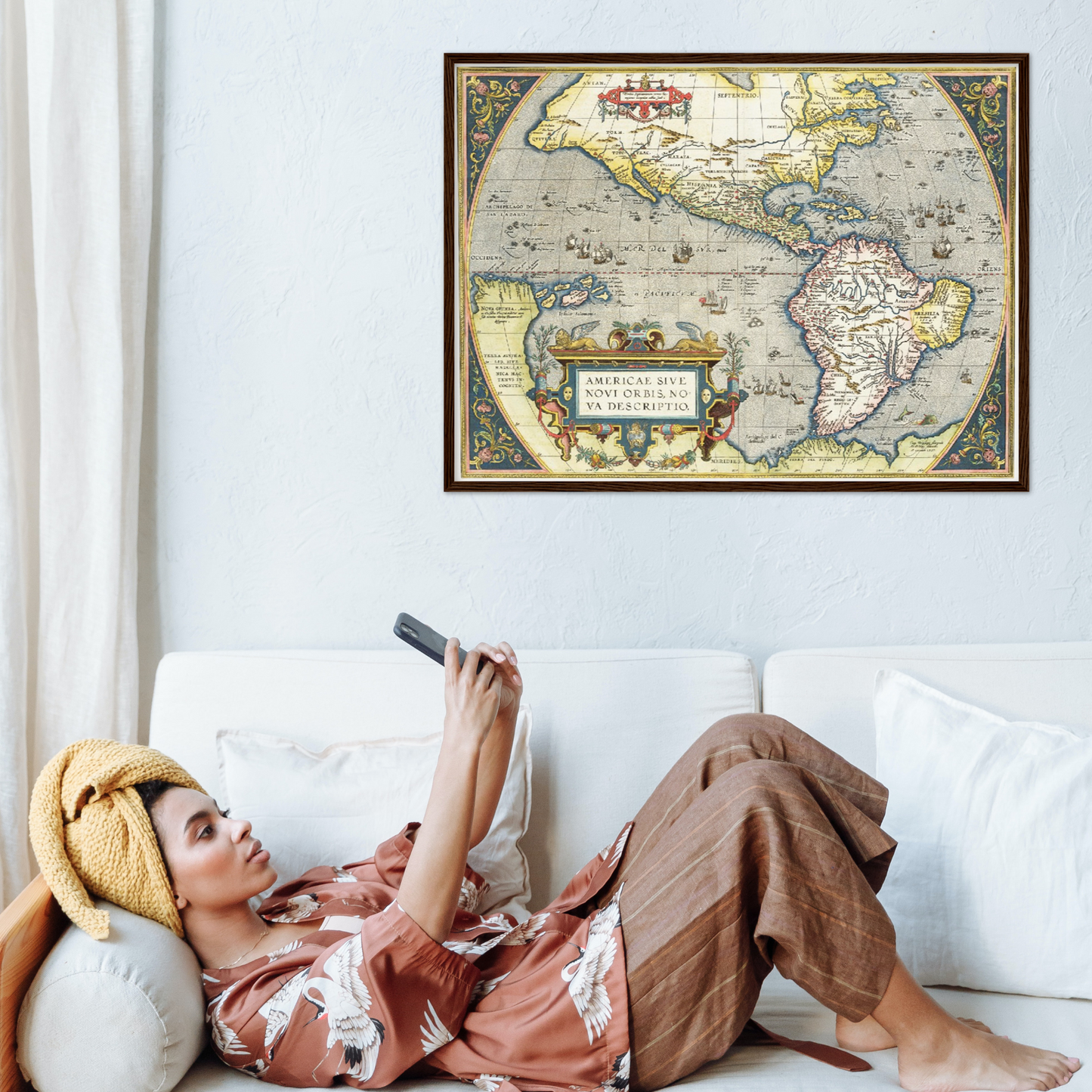 Historische Landkarte Amerika um 1570