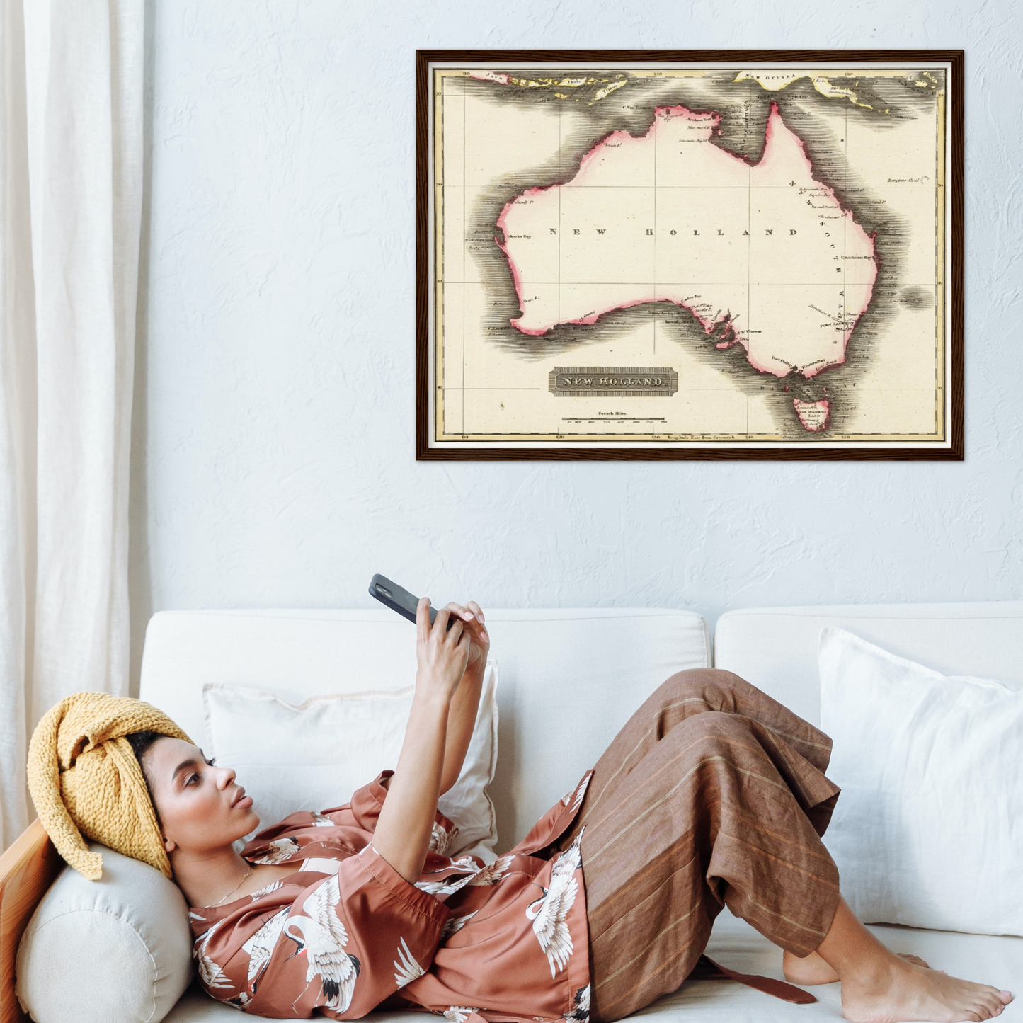 Historische Landkarte Australien um 1817