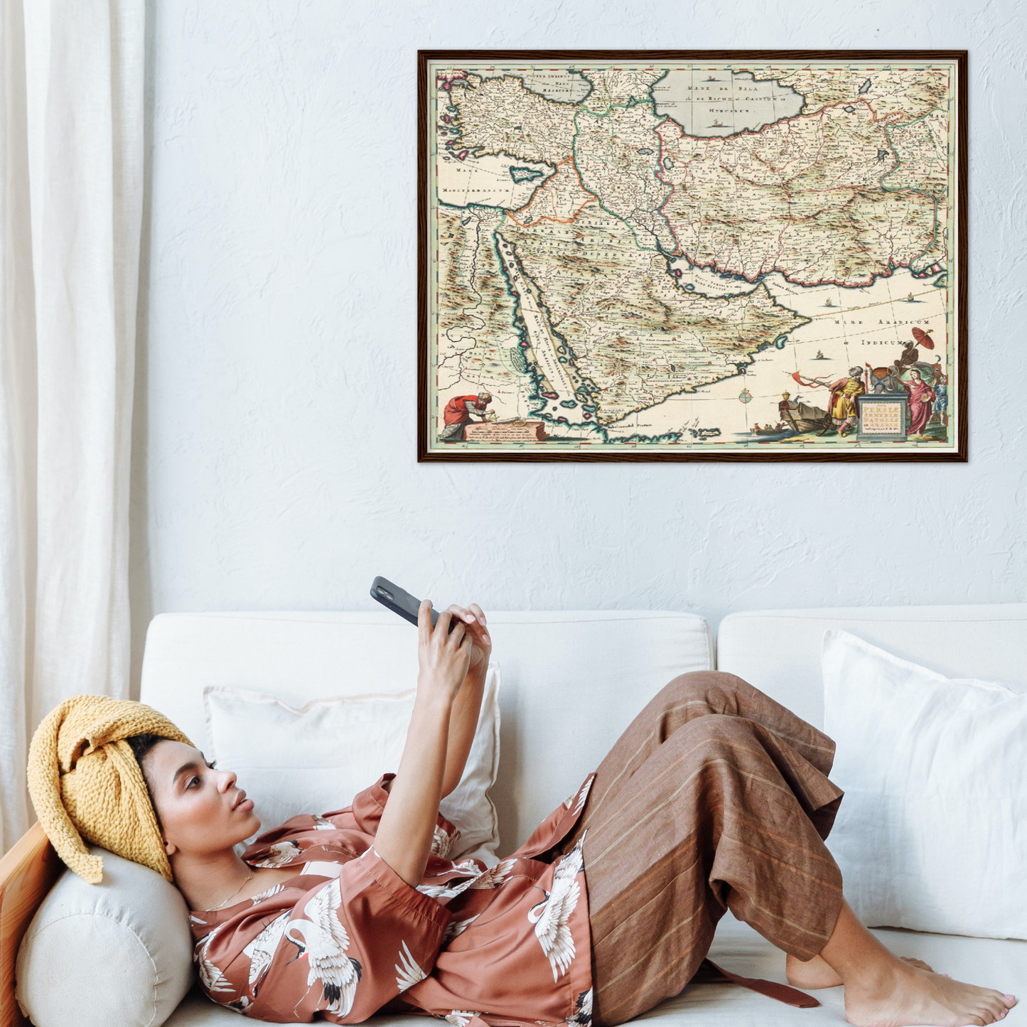 Historische Landkarte Arabien & Persien um 1680