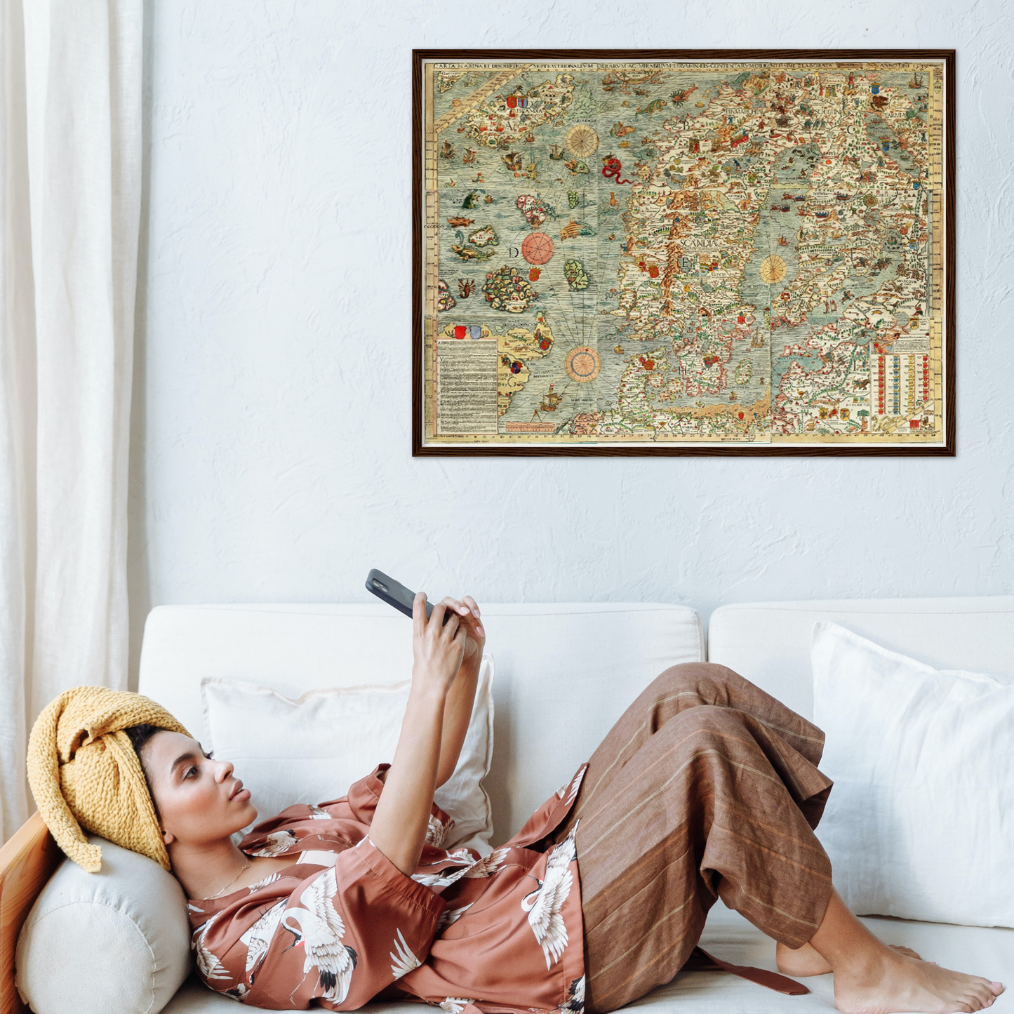 Historische Landkarte Nordeuropa um 1539