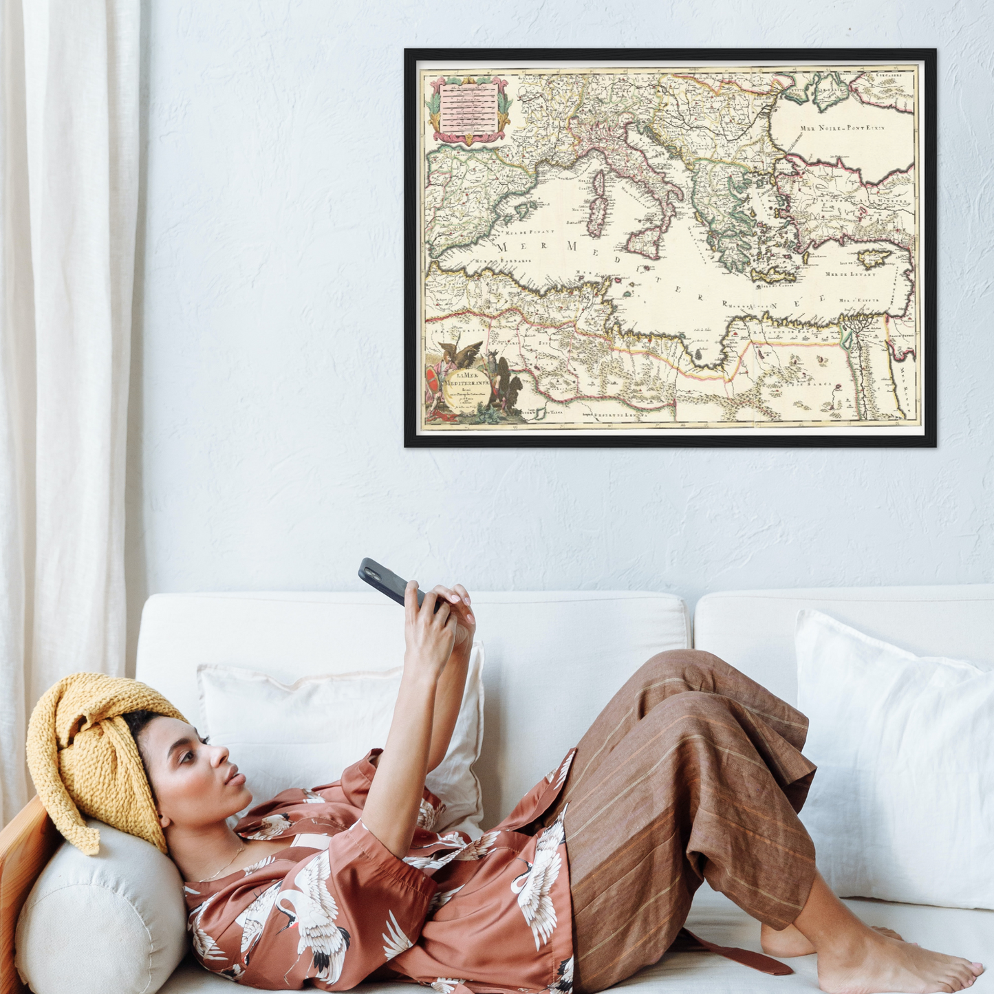 Historische Landkarte Südeuropa um 1700