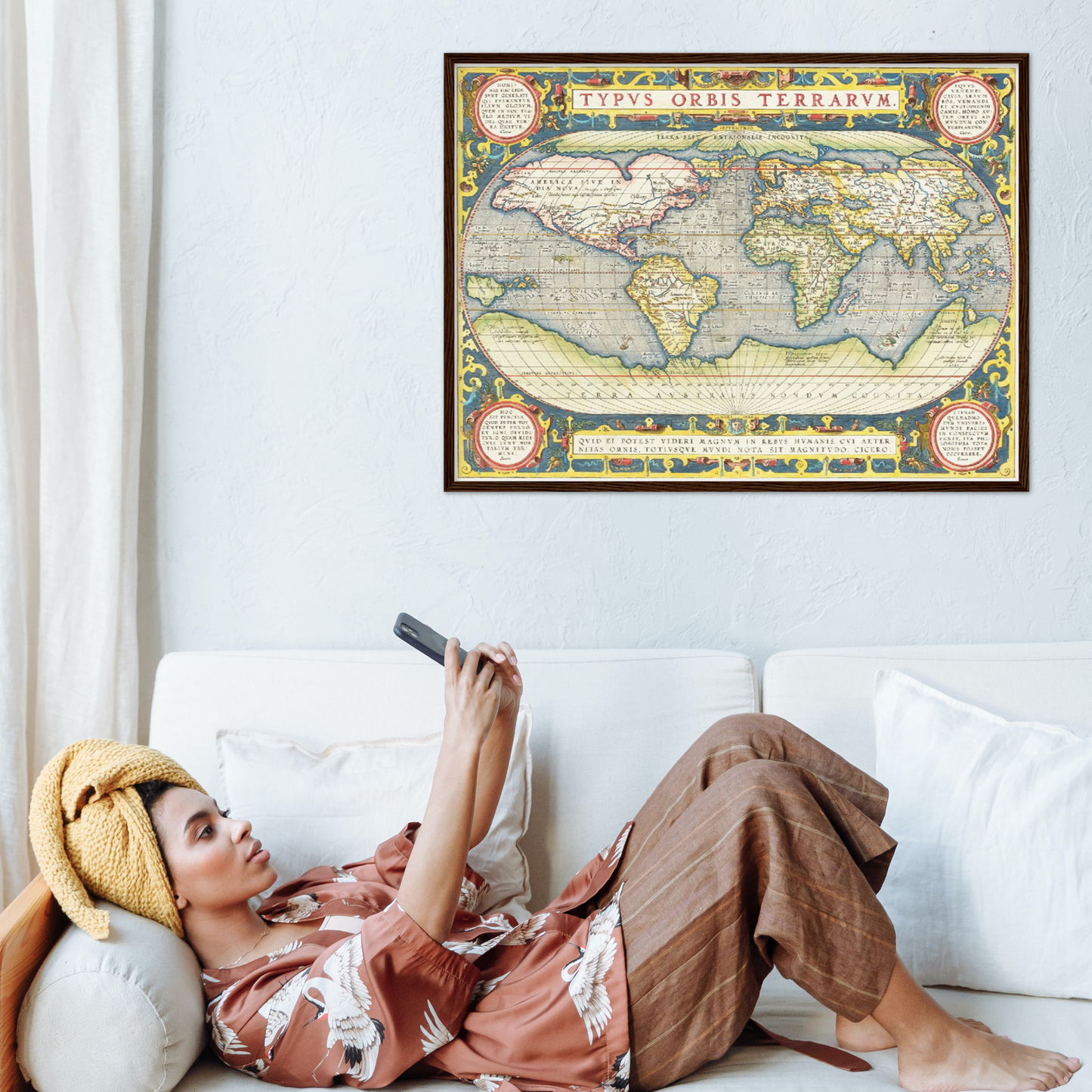 Historische Weltkarte um 1570