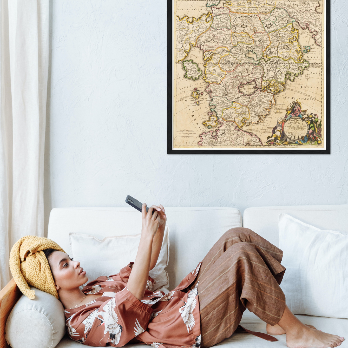 Historische Landkarte Schlaraffenland um 1694