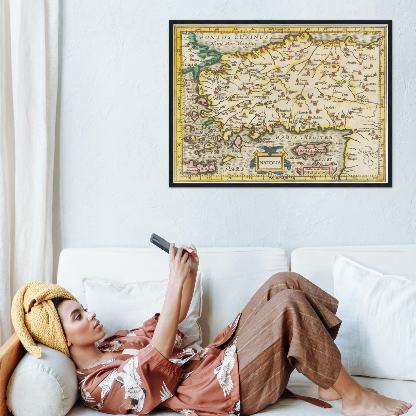 Historische Landkarte Türkei um 1609