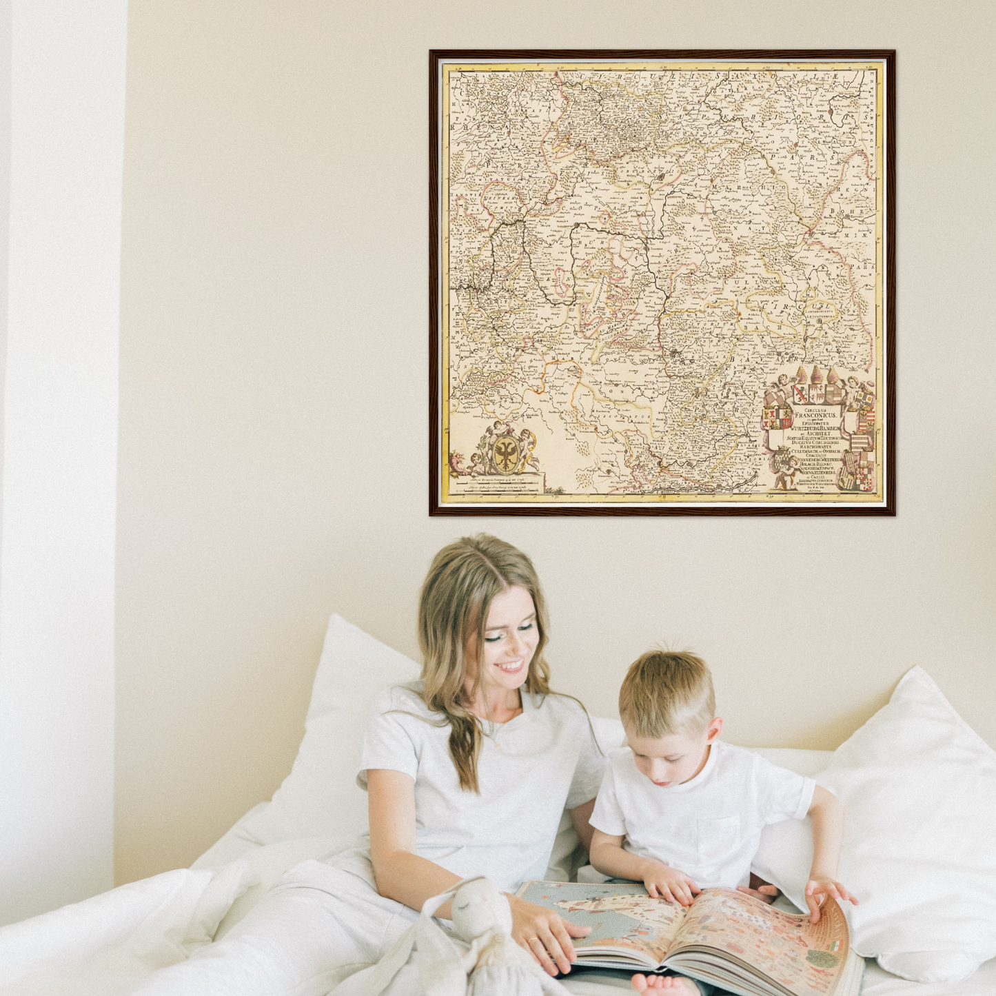 Historische Landkarte Franken um 1698