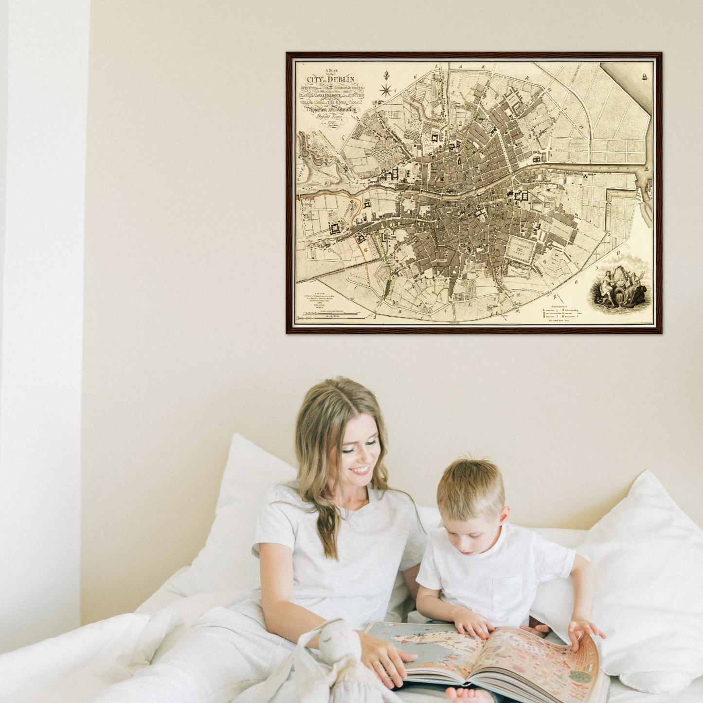 Historischer Stadtplan Dublin um 1797