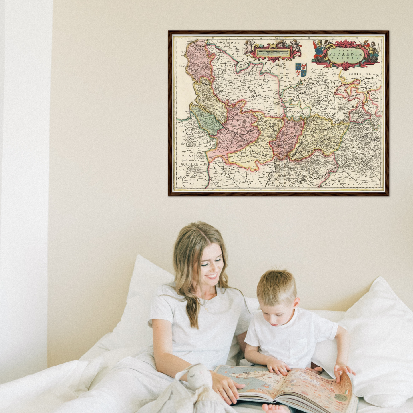 Historische Landkarte Picardie um 1650