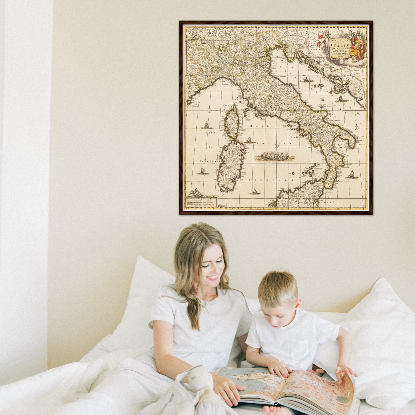 Historische Landkarte Italien um 1698