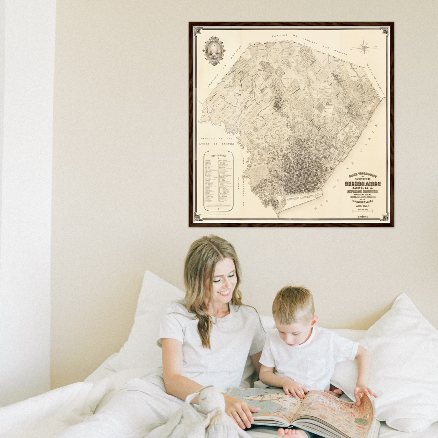 Historischer Stadtplan Buenos Aires um 1895