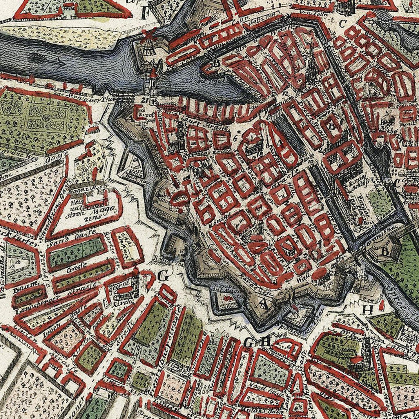 Historical city map Test product horizontal 3 sizes