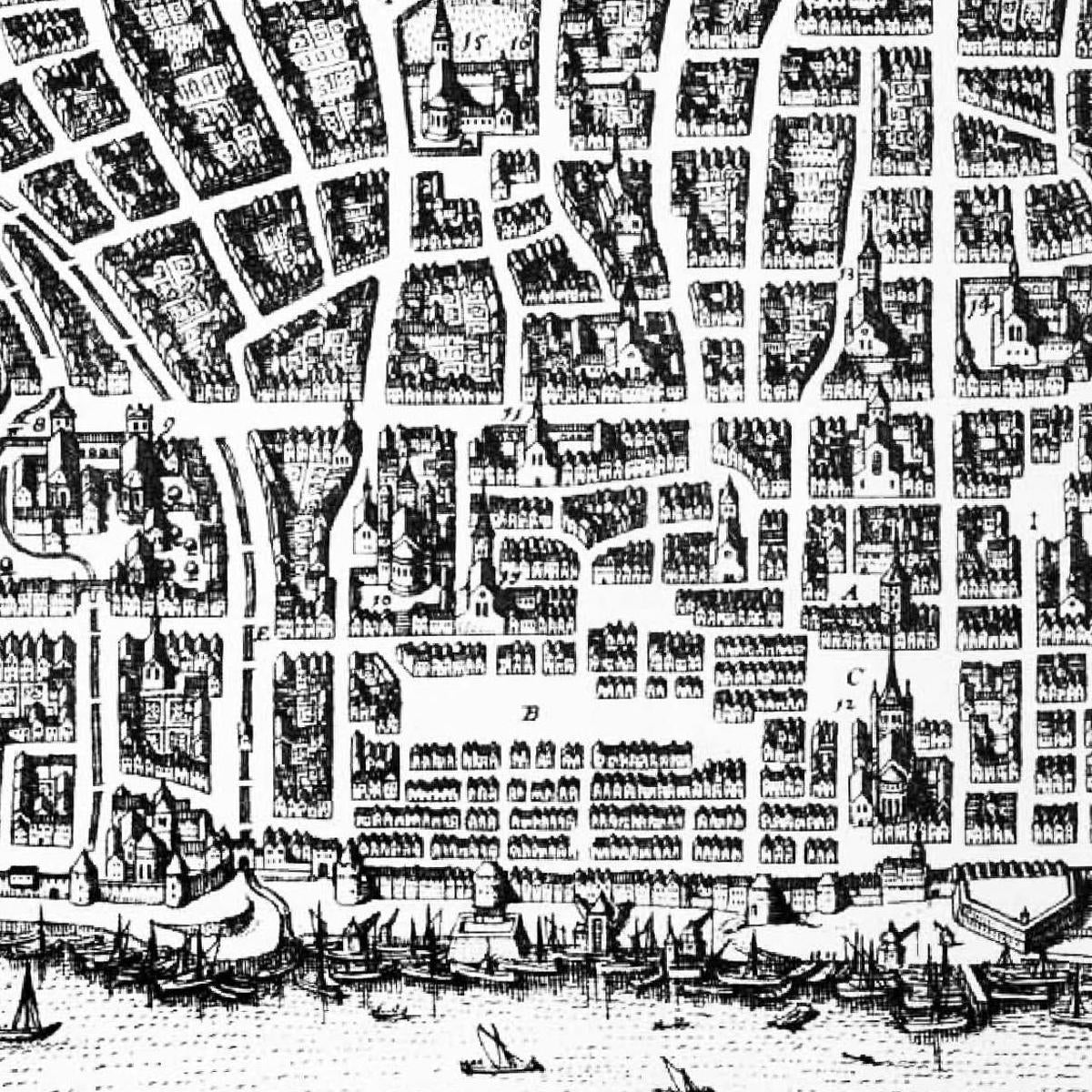 Historischer Stadtplan Köln um 1648