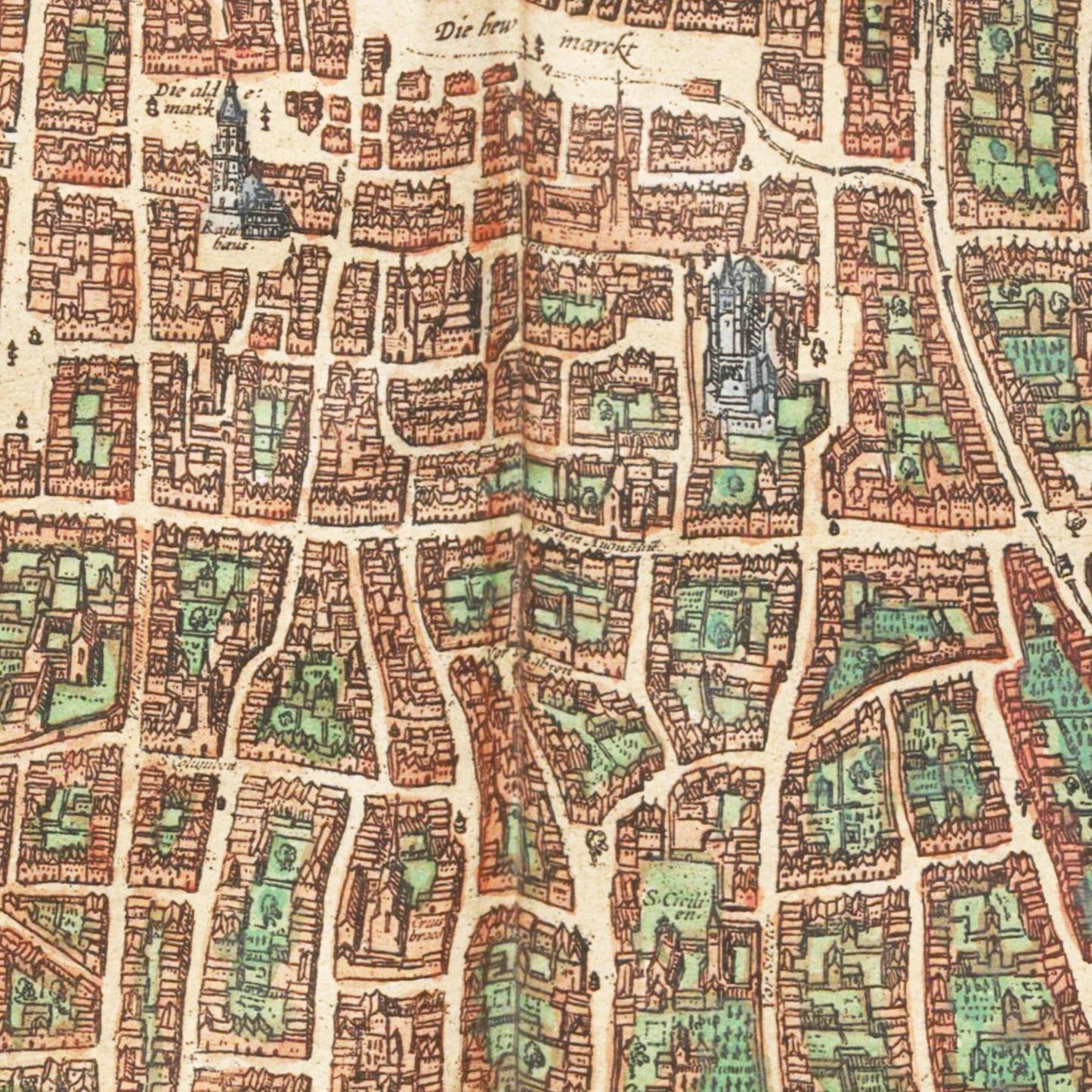Historischer Stadtplan Köln um 1570
