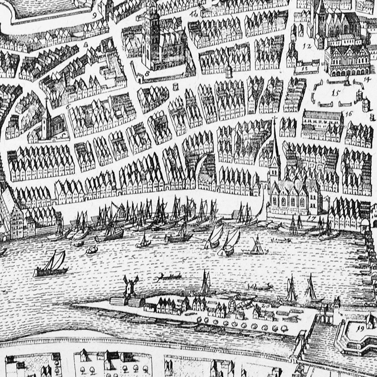 Historischer Stadtplan Bremen um 1650