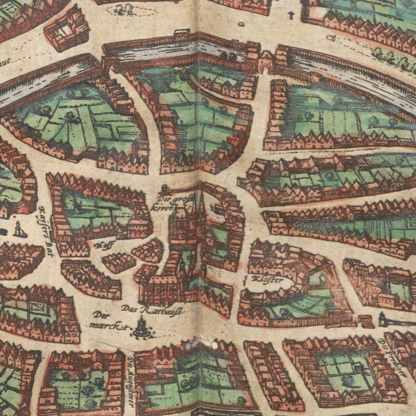 Historischer Stadtplan Aachen um 1570