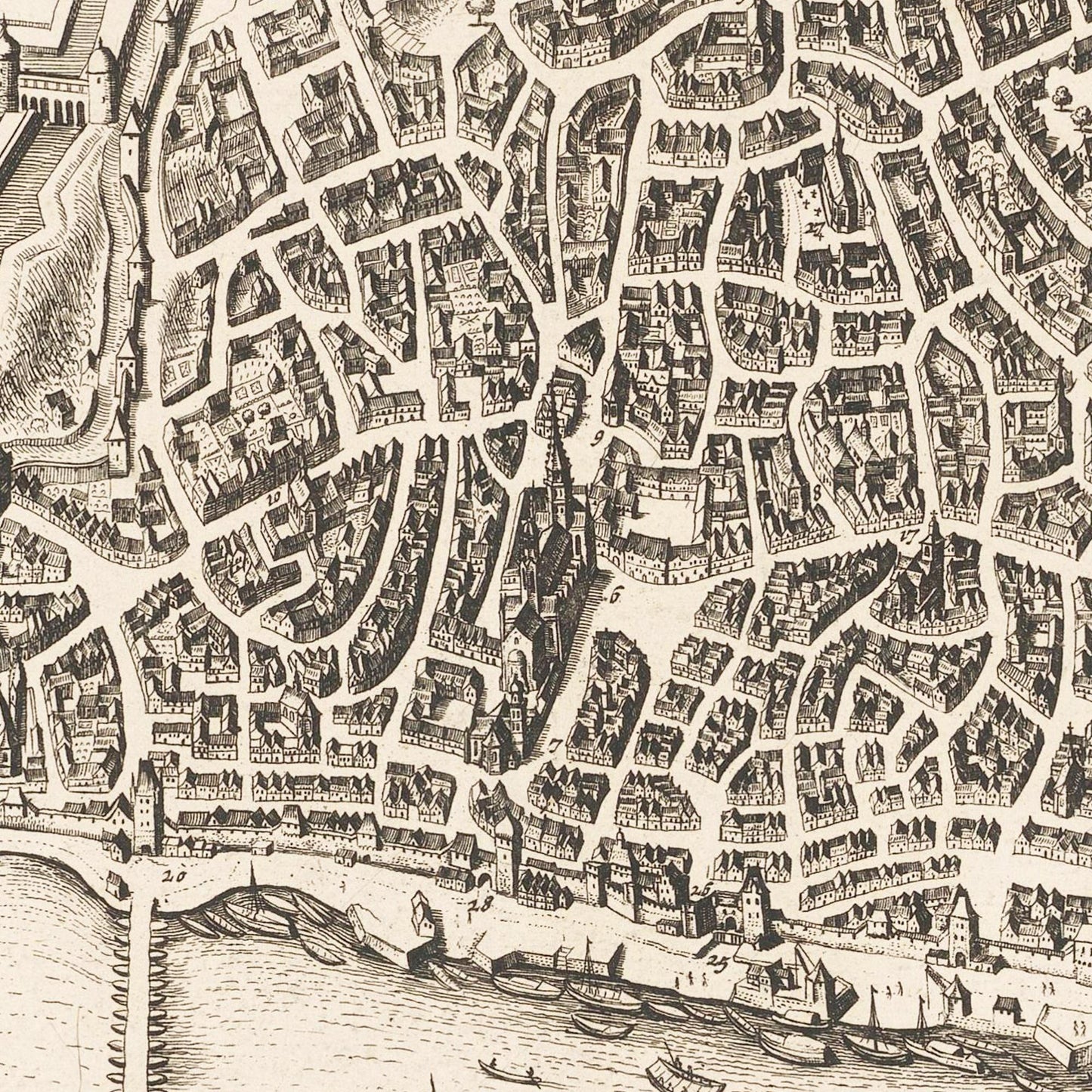 Historischer Stadtplan Mainz um 1670