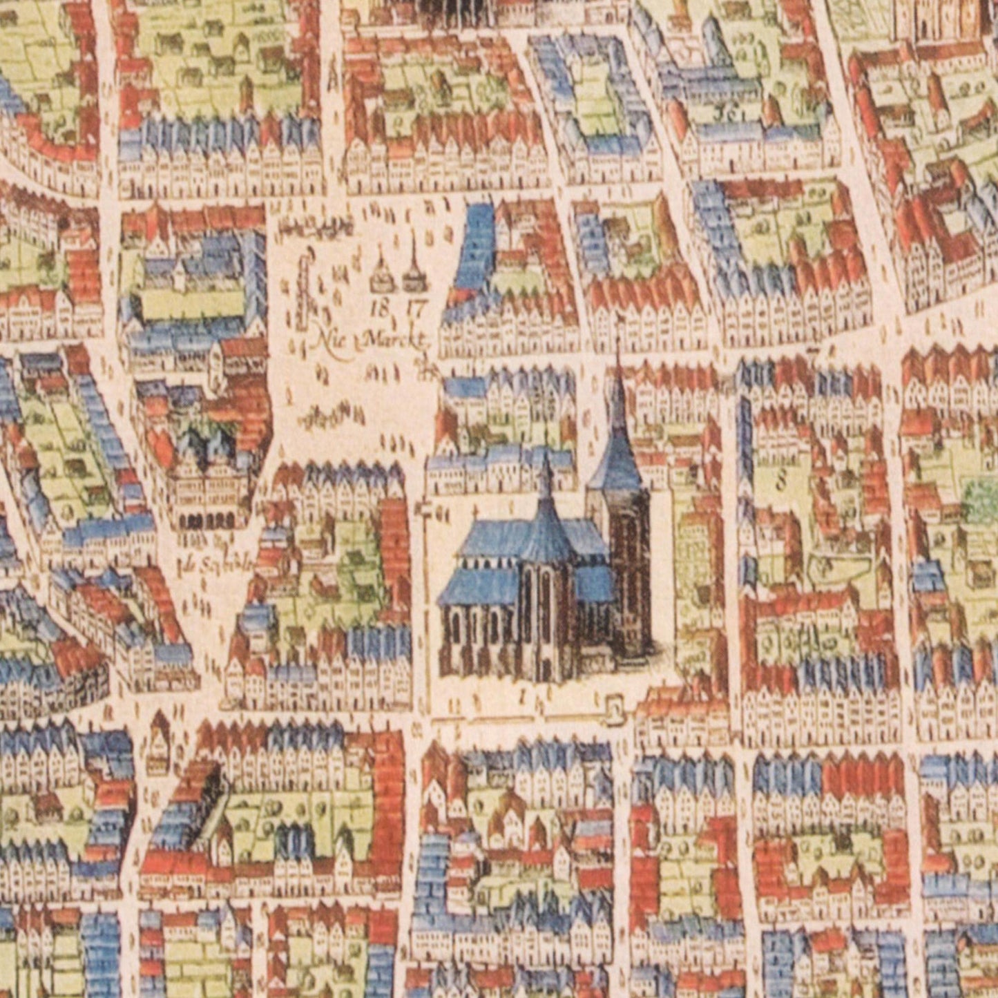 Historischer Stadtplan Rostock um 1625