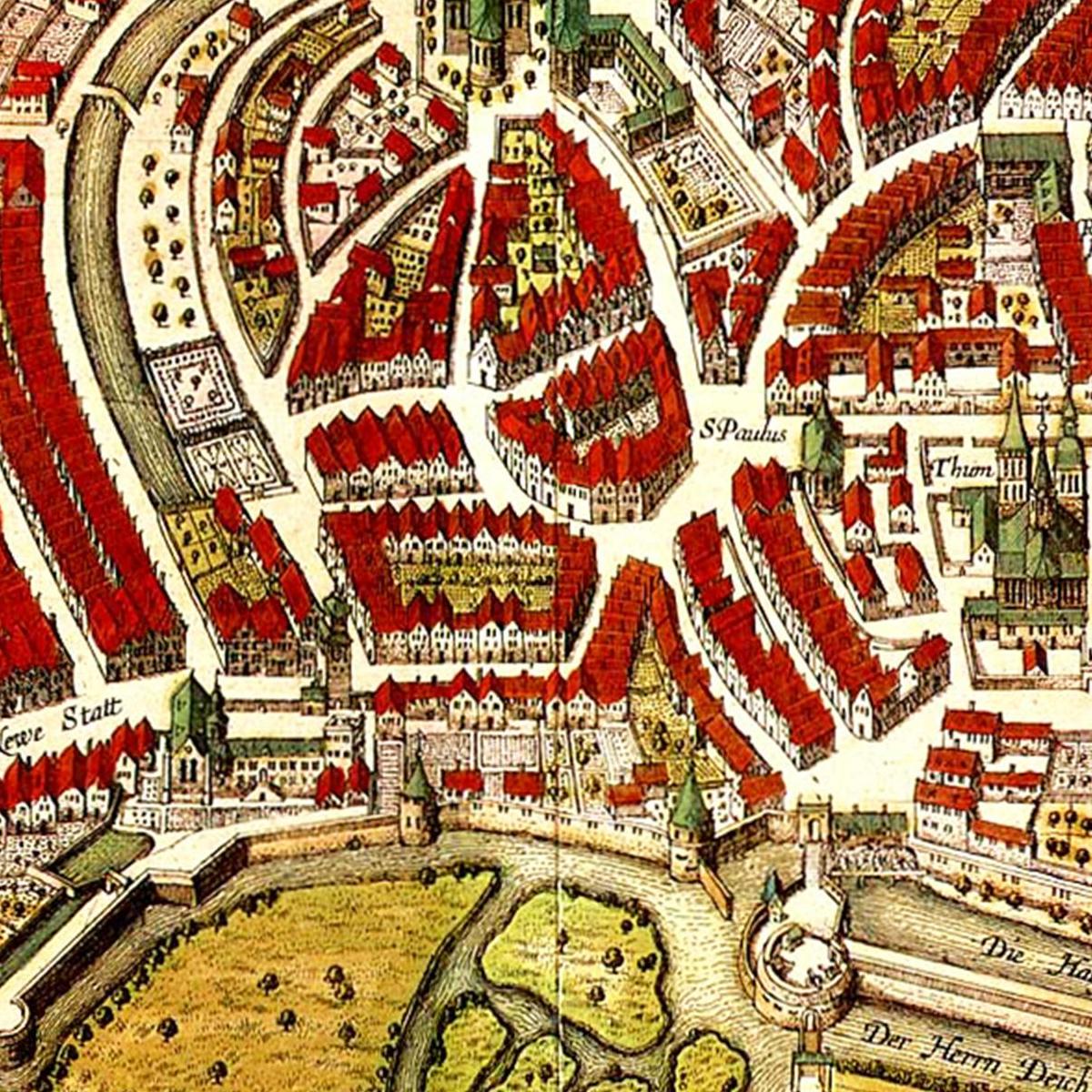 Historischer Stadtplan Osnabrück um 1633
