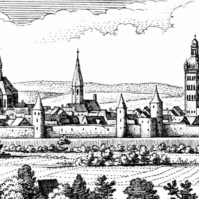 Historische Stadtansicht Paderborn um 1641