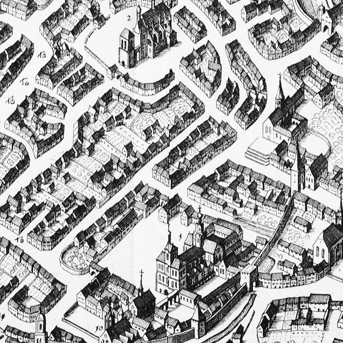 Historische Stadtansicht Hildesheim um 1650