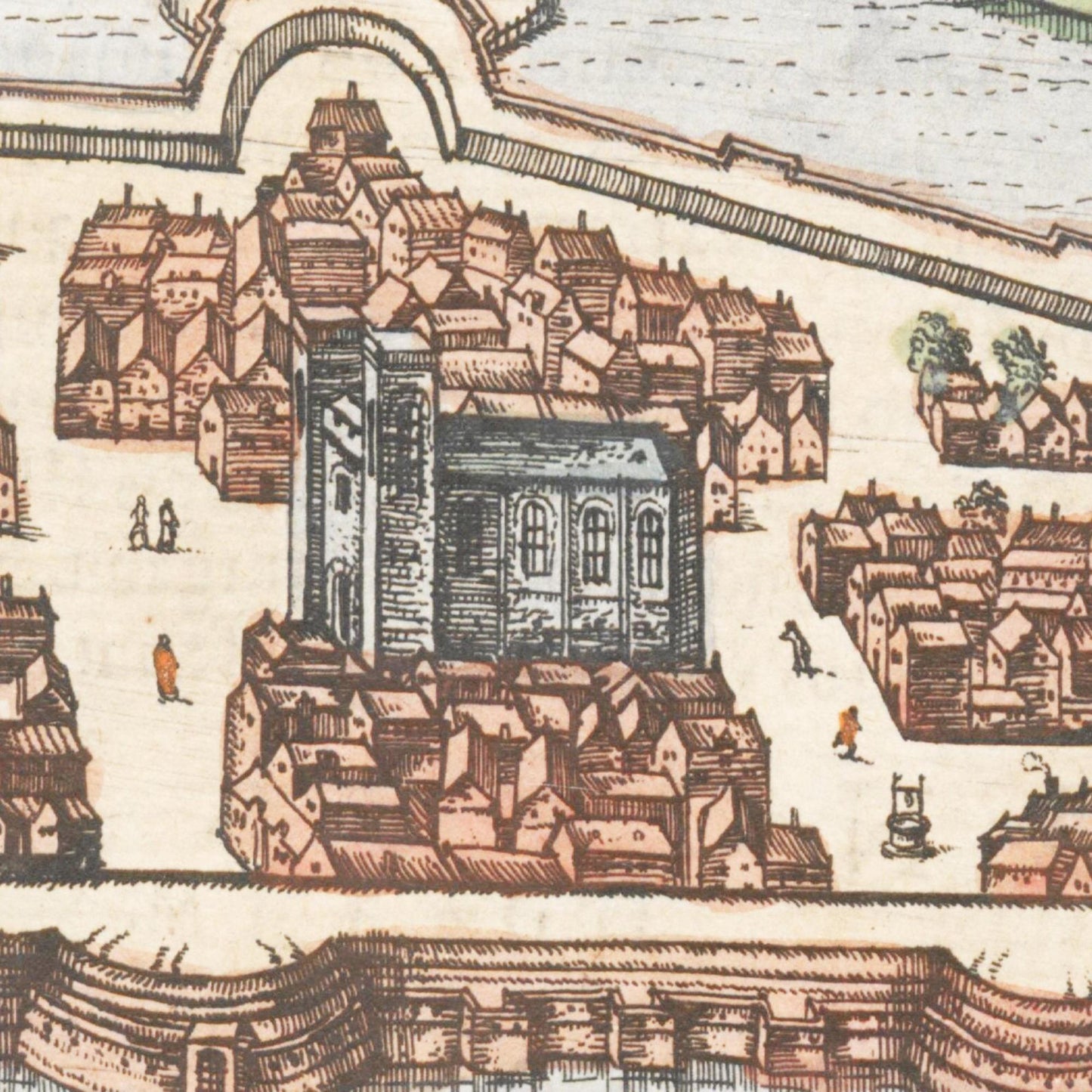 Historische Stadtansicht Wittenberg um 1570