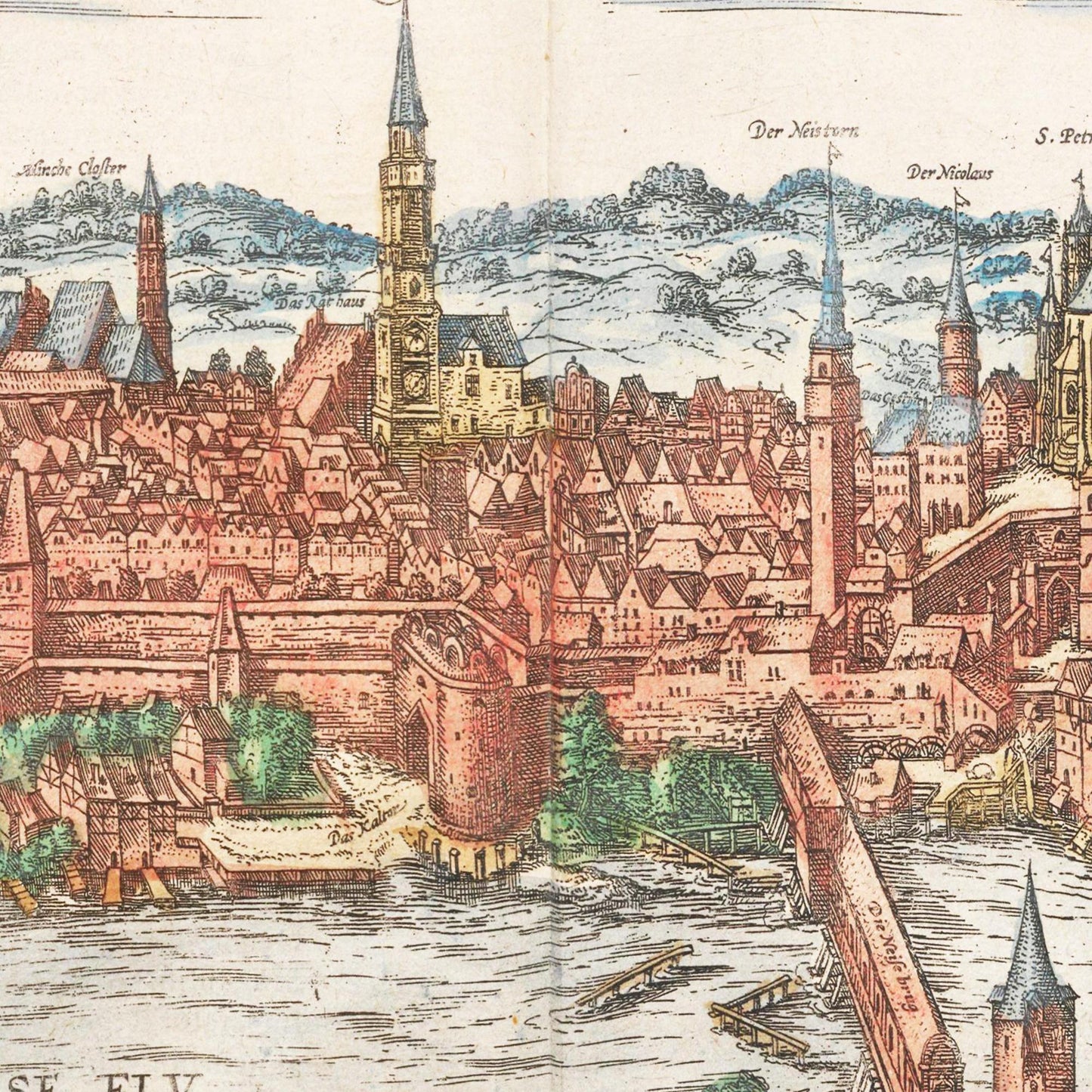 Historische Stadtansicht Görlitz um 1592
