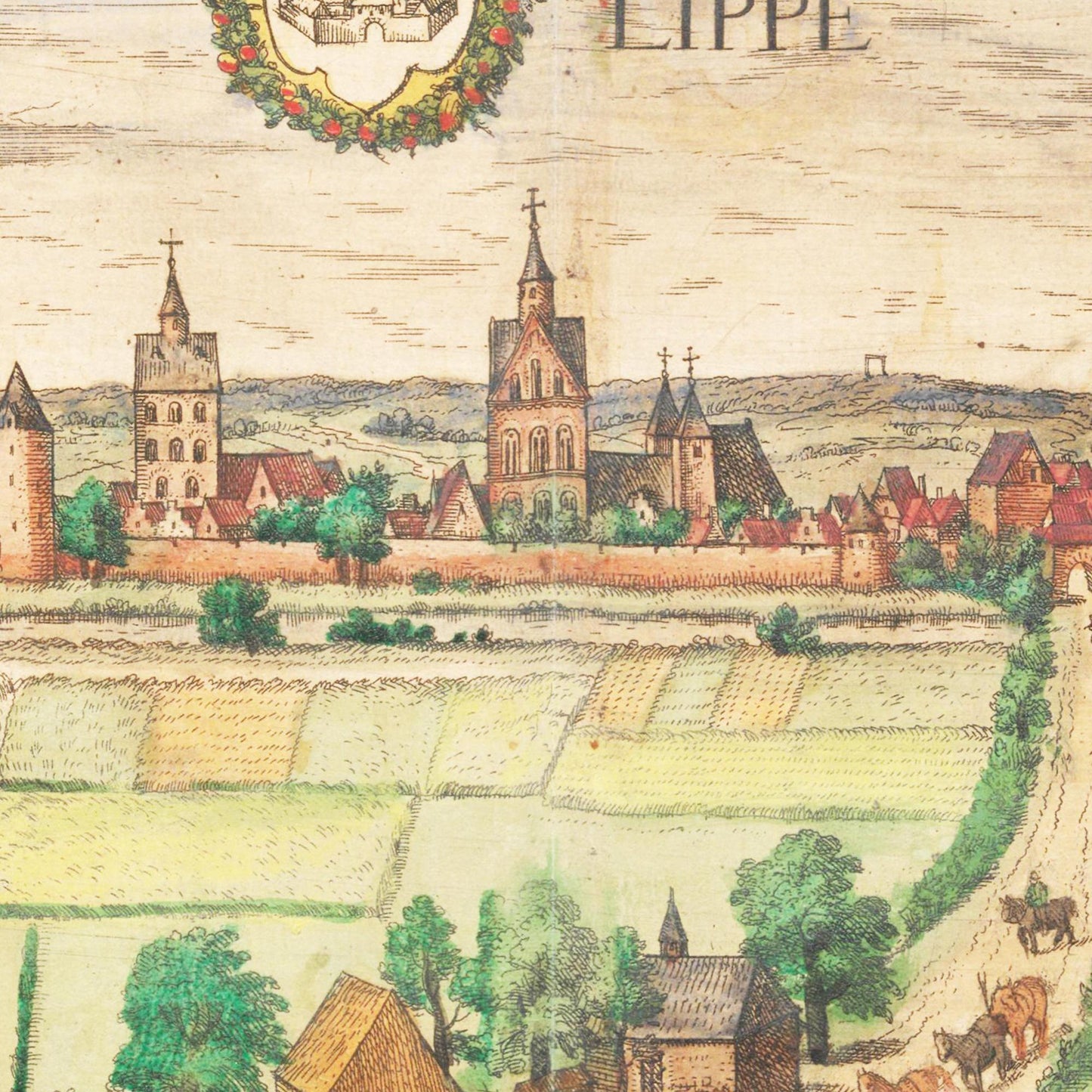 Historische Stadtansicht Lippe um 1592