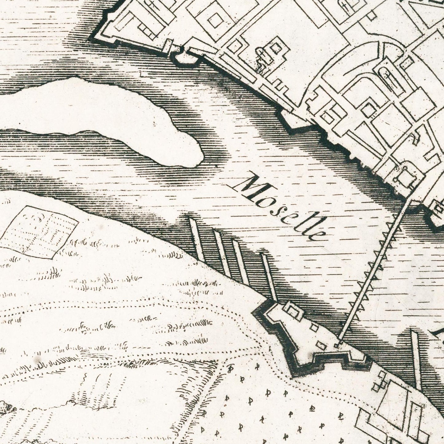 Historischer Stadtplan Koblenz um 1696