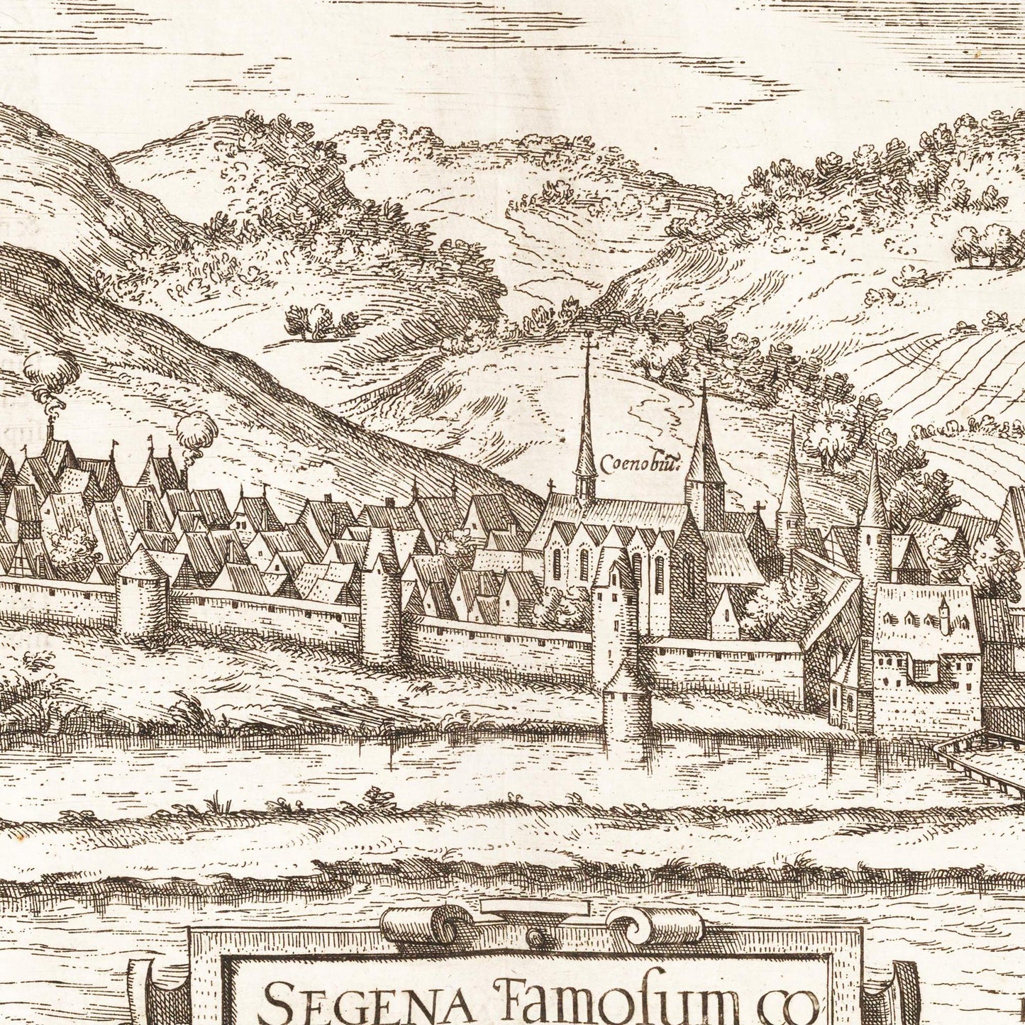 Historische Stadtansicht Siegen um 1618