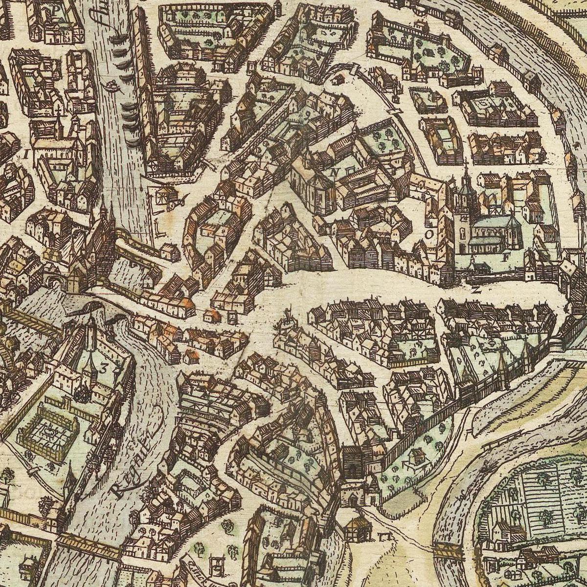 Historische Stadtansicht Bamberg um 1609