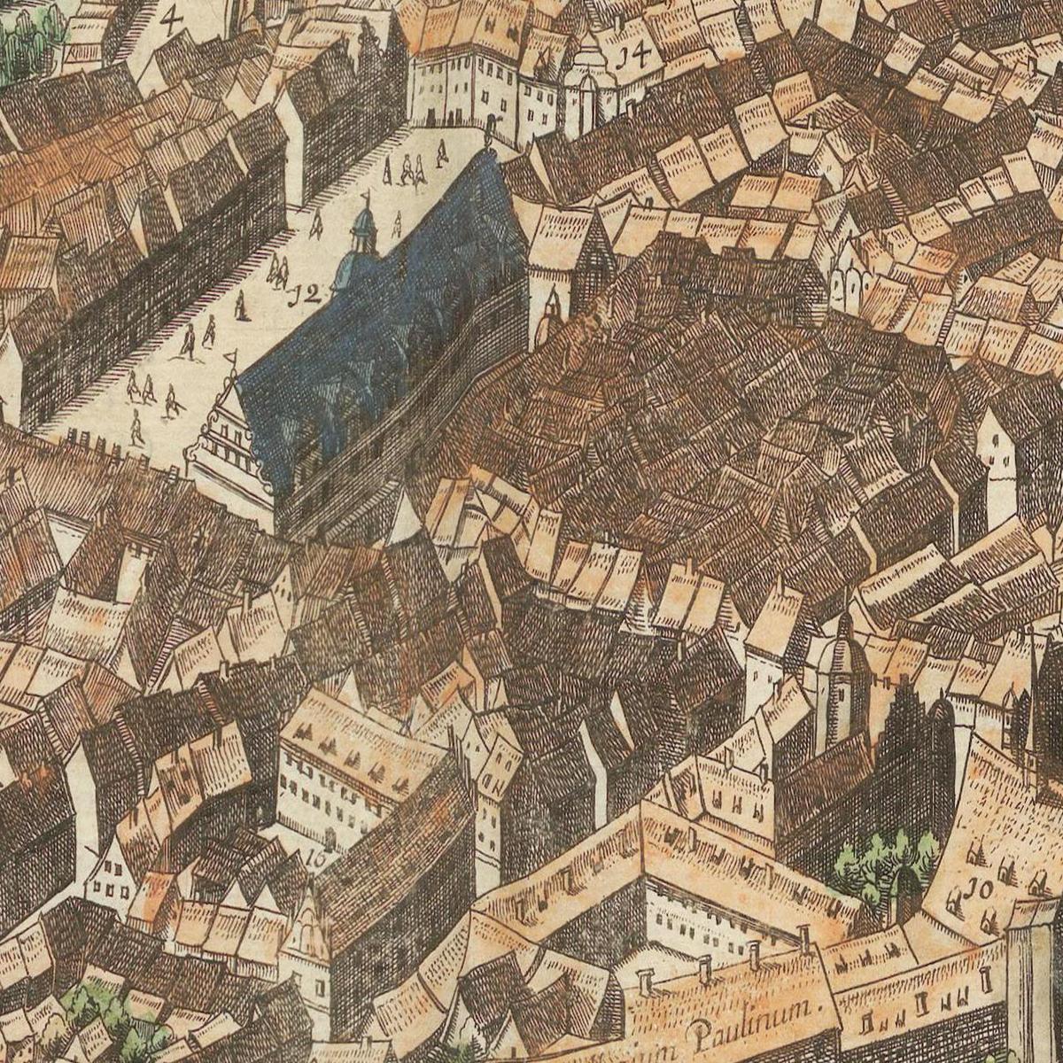 Historische Stadtansicht Leipzig um 1609