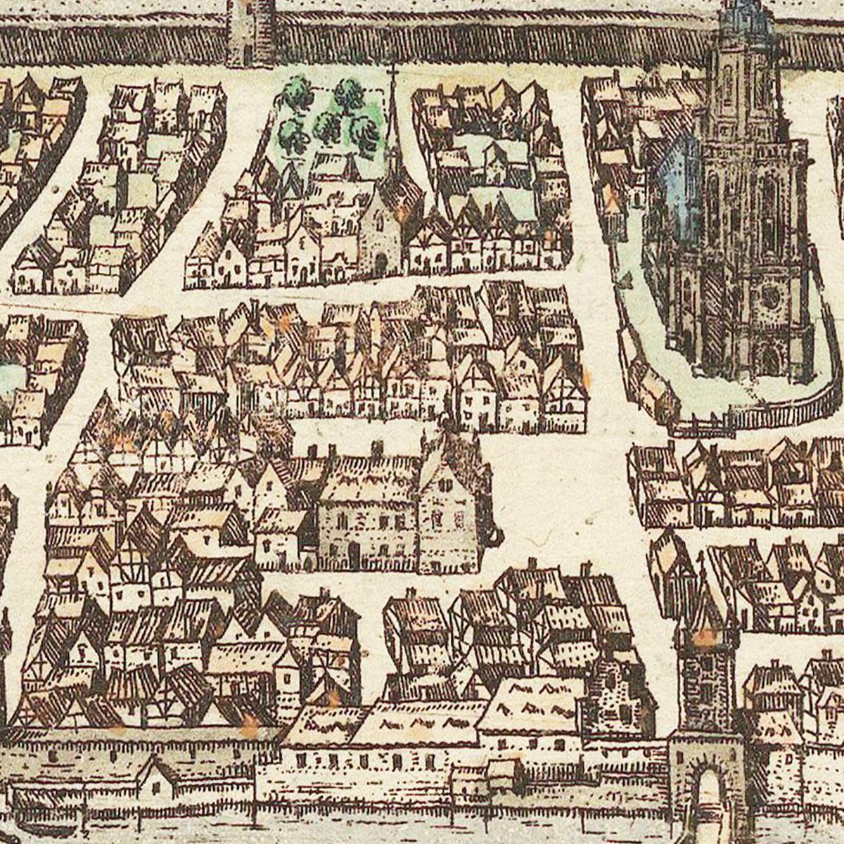 Historische Stadtansicht Heilbronn um 1609