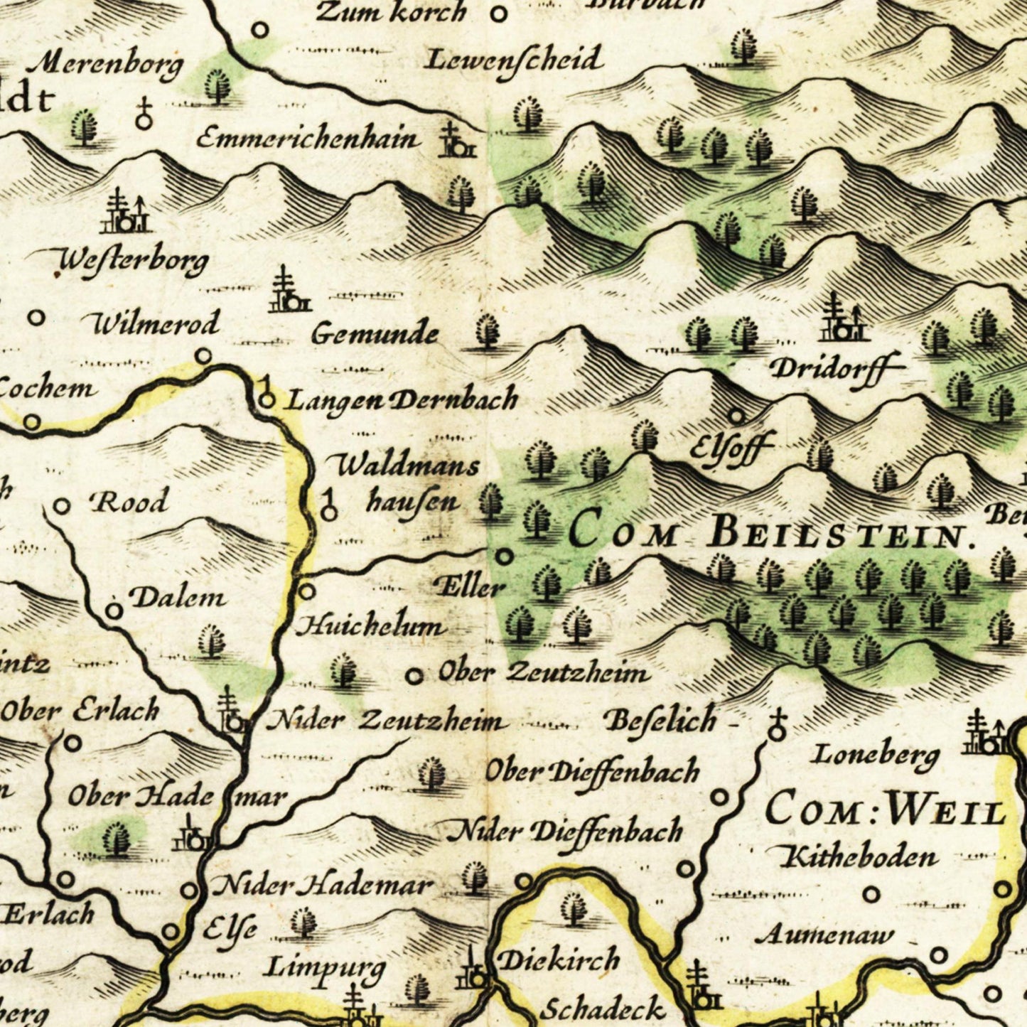 Historical city map Test product horizontal 3 sizes