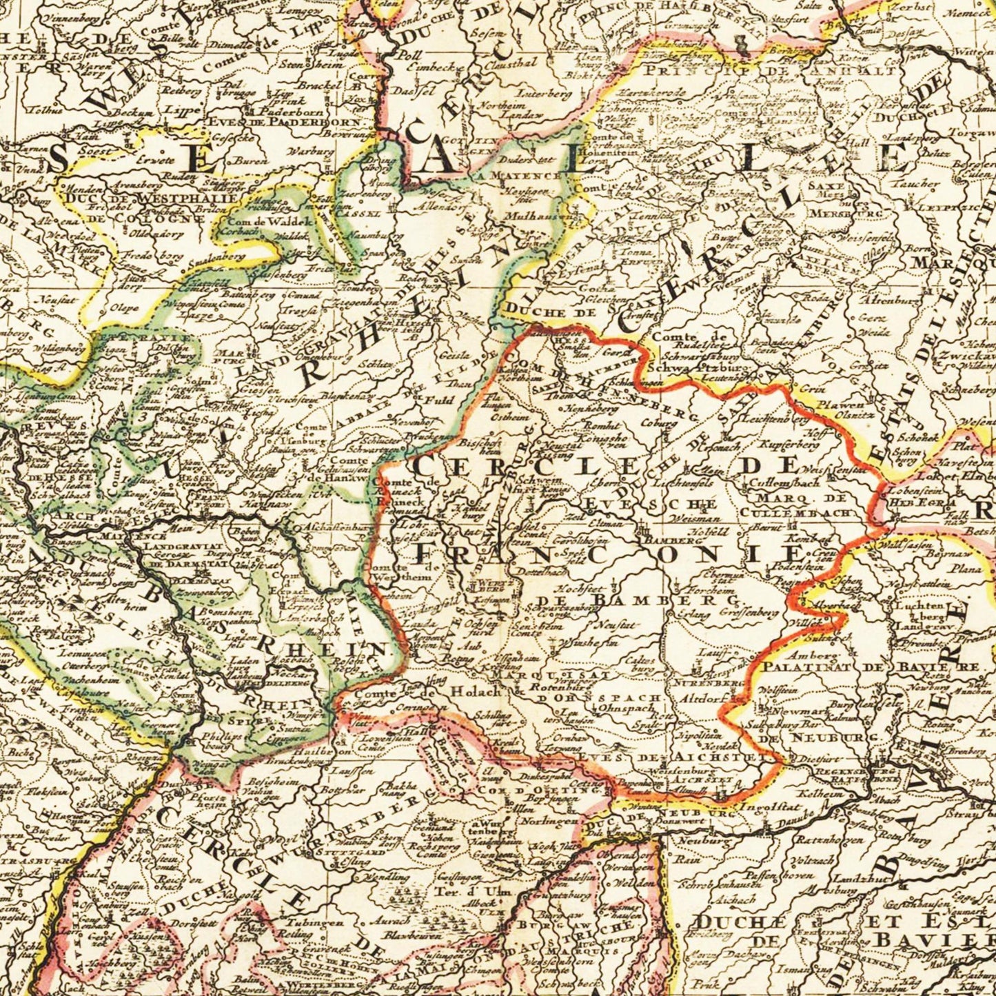 Historische Landkarte Deutschland um 1690