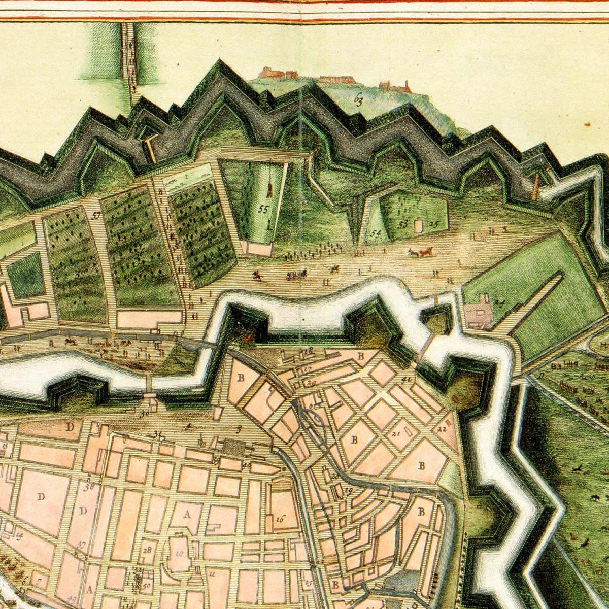 Historische Stadtansicht Danzig um 1690