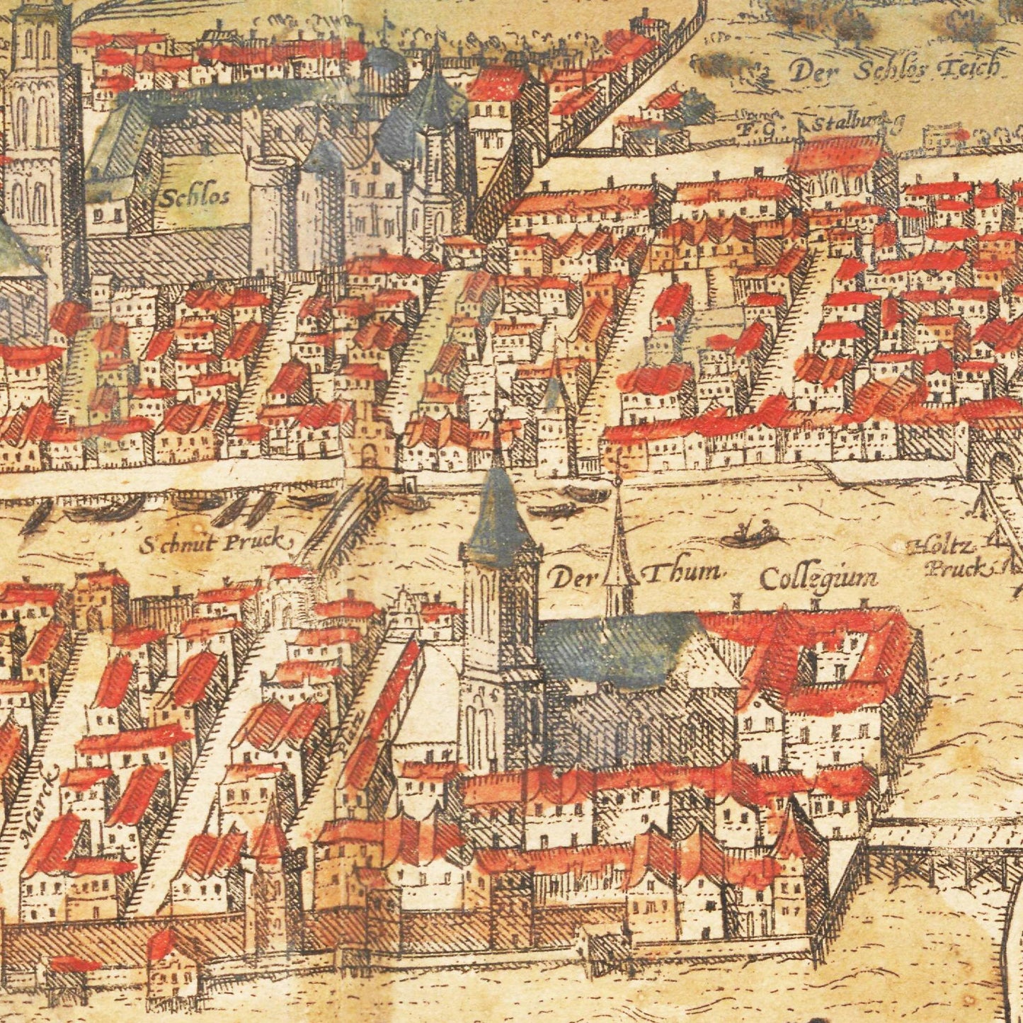 Historische Stadtansicht Königsberg um 1582